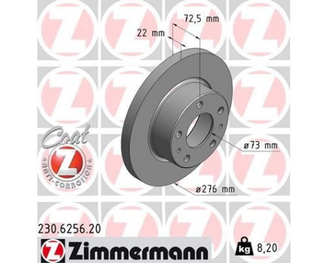 Disque de frein COAT Z 230.6256.20 Zimmermann