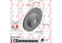 Disque de frein COAT Z 230.6269.20 Zimmermann