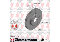 Disque de frein COAT Z 250.1315.20 Zimmermann
