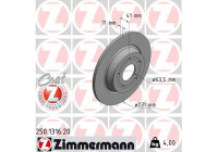 Disque de frein COAT Z 250.1316.20 Zimmermann