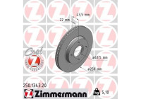 Disque de frein COAT Z 250.1343.20 Zimmermann