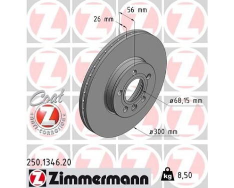 Disque de frein COAT Z 250.1346.20 Zimmermann