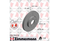 Disque de frein COAT Z 250.1352.20 Zimmermann