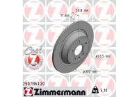 Disque de frein COAT Z 250.1361.20 Zimmermann