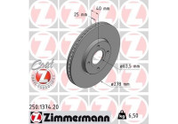 Disque de frein COAT Z 250.1374.20 Zimmermann