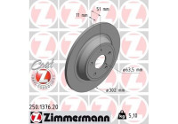 Disque de frein COAT Z 250.1376.20 Zimmermann