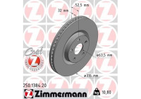 Disque de frein COAT Z 250.1384.20 Zimmermann