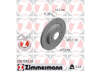 Disque de frein COAT Z 250.1392.20 Zimmermann