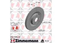 Disque de frein COAT Z 250.1395.20 Zimmermann