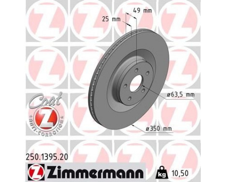 Disque de frein COAT Z 250.1395.20 Zimmermann