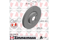 Disque de frein COAT Z 250.1398.20 Zimmermann
