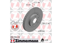 Disque de frein COAT Z 280.3161.20 Zimmermann