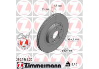 Disque de frein COAT Z 280.3166.20 Zimmermann