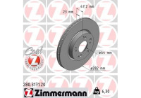 Disque de frein COAT Z 280.3171.20 Zimmermann