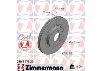 Disque de frein COAT Z 280.3176.20 Zimmermann