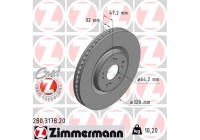 Disque de frein COAT Z 280.3178.20 Zimmermann