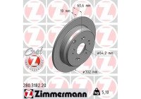 Disque de frein COAT Z 280.3182.20 Zimmermann