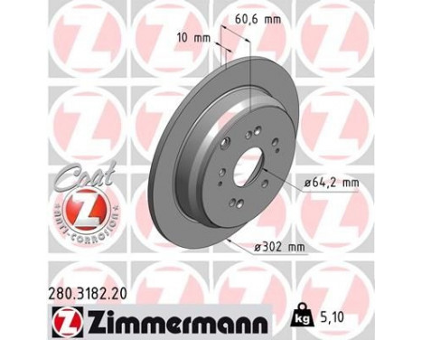 Disque de frein COAT Z 280.3182.20 Zimmermann