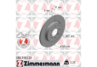Disque de frein COAT Z 280.3183.20 Zimmermann