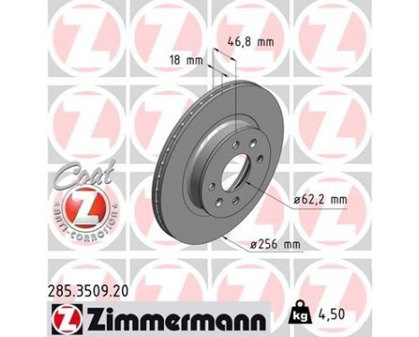 Disque de frein COAT Z 285.3509.20 Zimmermann