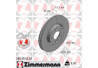 Disque de frein COAT Z 285.3513.20 Zimmermann