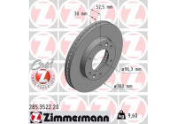 Disque de frein COAT Z 285.3522.20 Zimmermann
