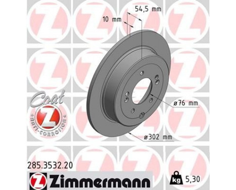Disque de frein COAT Z 285.3532.20 Zimmermann