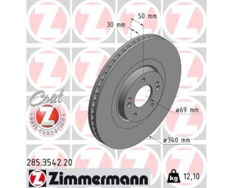 Disque de frein COAT Z 285.3542.20 Zimmermann