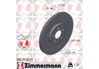 Disque de frein COAT Z 285.3550.20 Zimmermann
