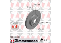Disque de frein COAT Z 320.3800.20 Zimmermann
