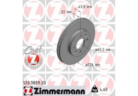 Disque de frein COAT Z 320.3809.20 Zimmermann