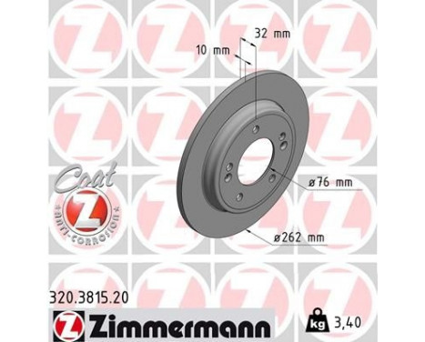 Disque de frein COAT Z 320.3815.20 Zimmermann
