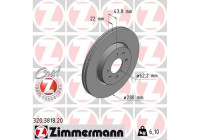 Disque de frein COAT Z 320.3818.20 Zimmermann