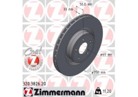 Disque de frein COAT Z 320.3826.20 Zimmermann