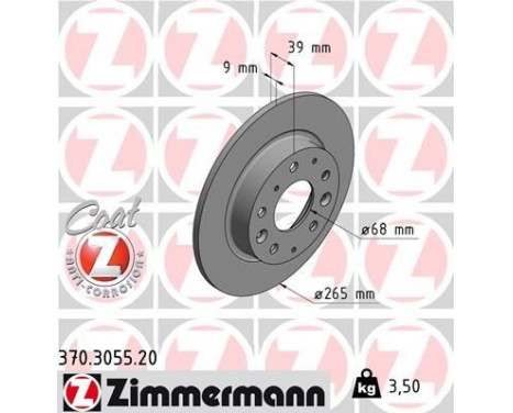 Disque de frein COAT Z 370.3055.20 Zimmermann