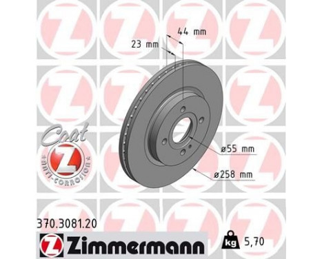 Disque de frein COAT Z 370.3081.20 Zimmermann