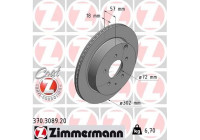 Disque de frein COAT Z 370.3089.20 Zimmermann