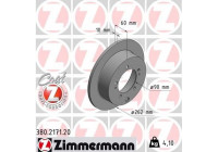 Disque de frein COAT Z 380.2171.20 Zimmermann