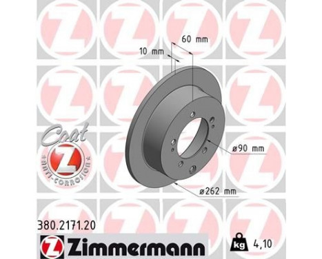 Disque de frein COAT Z 380.2171.20 Zimmermann