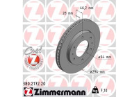 Disque de frein COAT Z 380.2172.20 Zimmermann