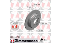 Disque de frein COAT Z 400.1407.20 Zimmermann