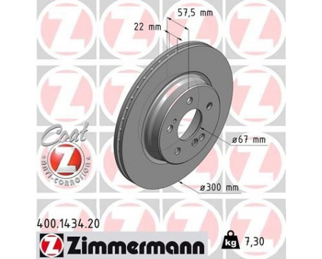 Disque de frein COAT Z 400.1434.20 Zimmermann
