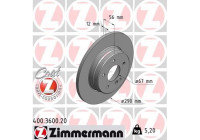 Disque de frein COAT Z 400.3600.20 Zimmermann