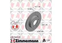 Disque de frein COAT Z 400.3601.20 Zimmermann