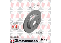 Disque de frein COAT Z 400.3608.20 Zimmermann