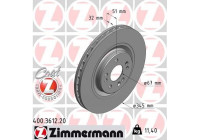 Disque de frein COAT Z 400.3612.20 Zimmermann
