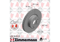 Disque de frein COAT Z 400.3620.20 Zimmermann