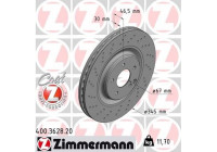 Disque de frein COAT Z 400.3628.20 Zimmermann