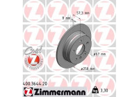 Disque de frein COAT Z 400.3644.20 Zimmermann