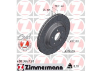 Disque de frein COAT Z 400.3667.20 Zimmermann